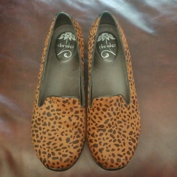 Dansko Shoes - Dansko Olivia Leopard print (calf hair) loafer sho